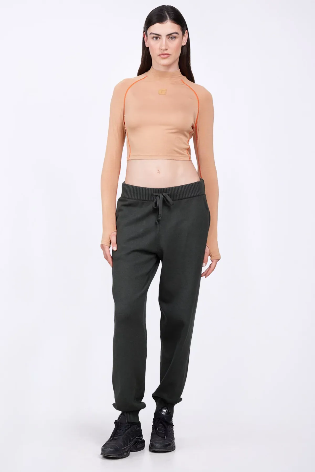 Pantalons*Gertrude Pantalon Unisexe En Maille Coupe Jogging Maxime Kaki