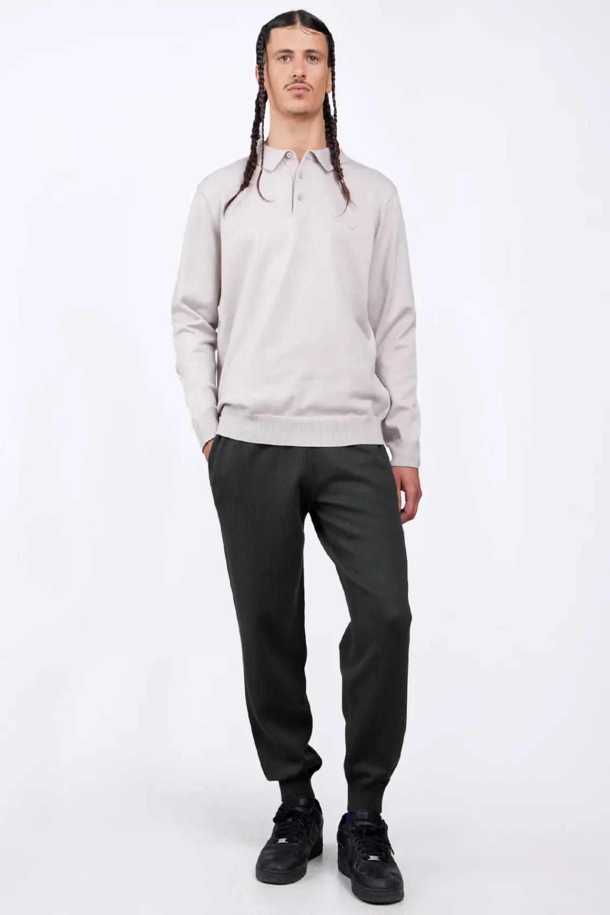 Pantalons*Gertrude Pantalon Unisexe En Maille Coupe Jogging Maxime Kaki