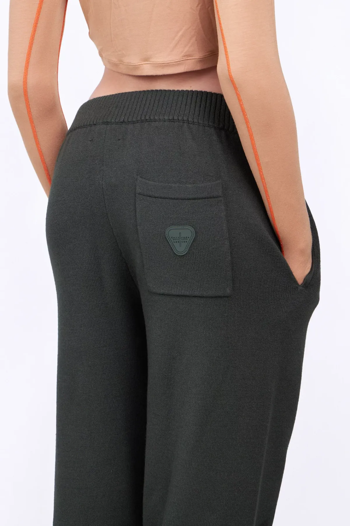 Pantalons*Gertrude Pantalon Unisexe En Maille Coupe Jogging Maxime Kaki