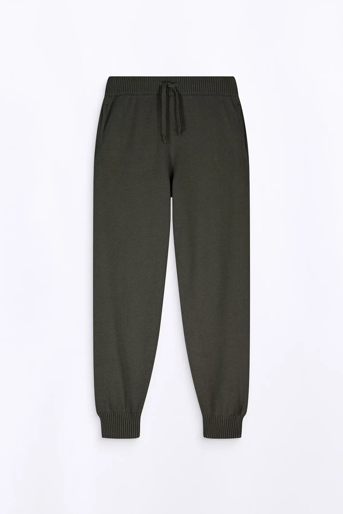 Pantalons*Gertrude Pantalon Unisexe En Maille Coupe Jogging Maxime Kaki