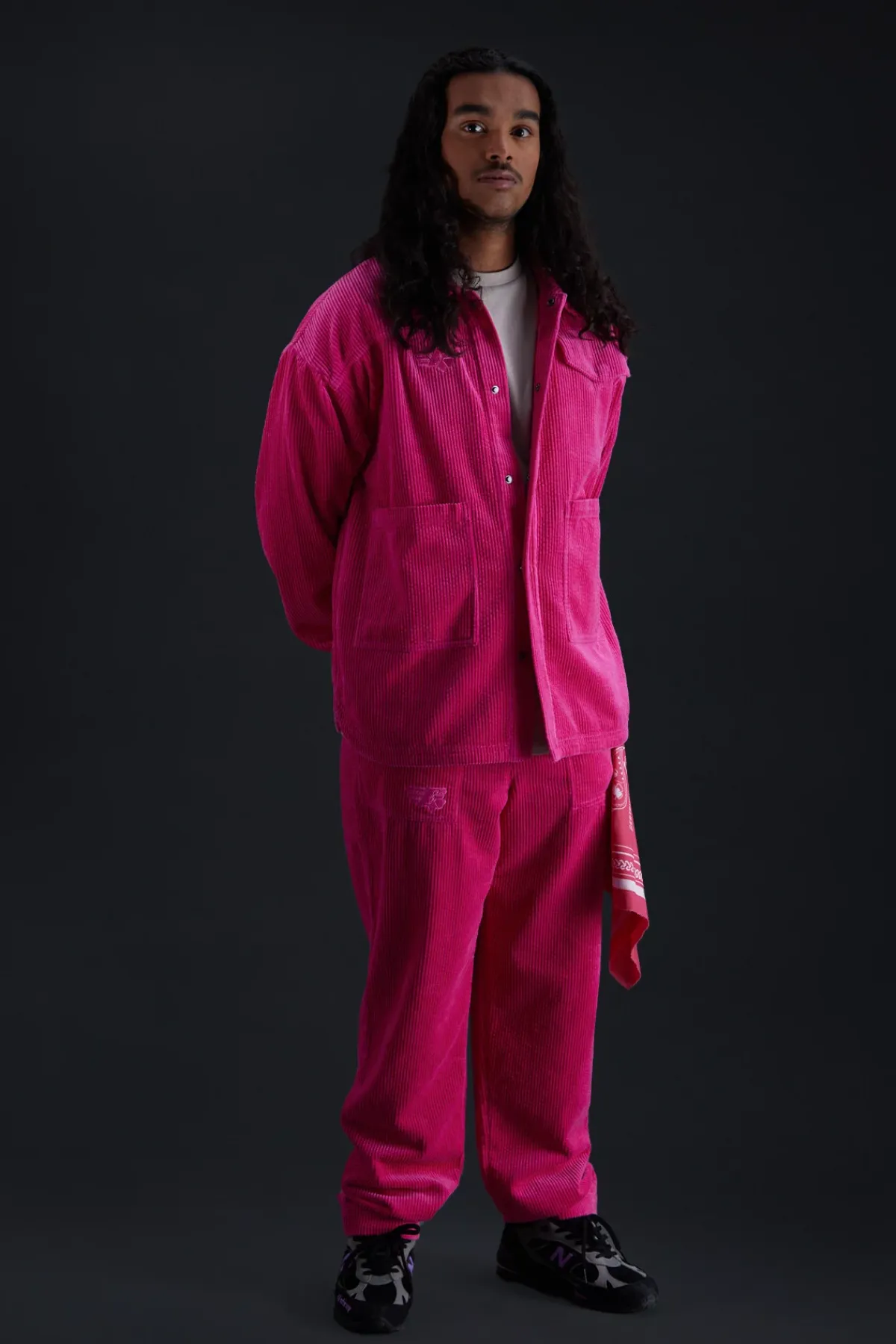Pantalons*Gertrude Pantalon Unisexe Facon Velours Cotele Axel Magenta