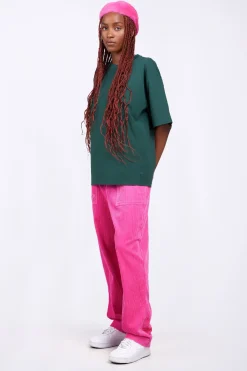 Pantalons*Gertrude Pantalon Unisexe Facon Velours Cotele Axel Magenta