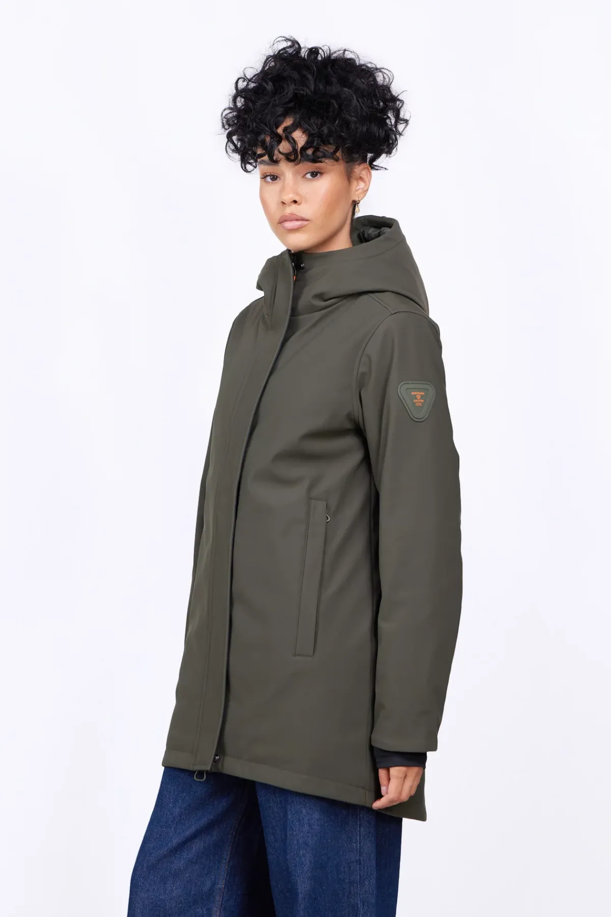 Doudounes Longues*Gertrude Parka En Neoprene Christina Kaki