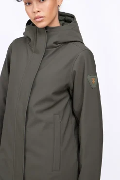 Doudounes Longues*Gertrude Parka En Neoprene Christina Kaki