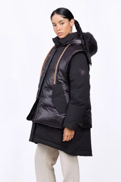 Doudounes Longues*Gertrude Parka Reversible 4 En 1 En Neoprene Tracy Black