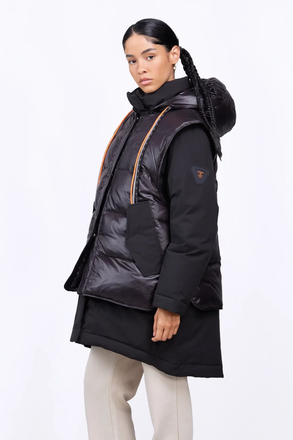 Doudounes Longues*Gertrude Parka Reversible 4 En 1 En Neoprene Tracy Black