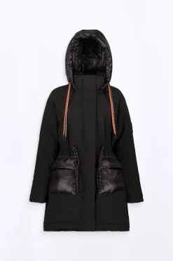 Doudounes Longues*Gertrude Parka Reversible 4 En 1 En Neoprene Tracy Black