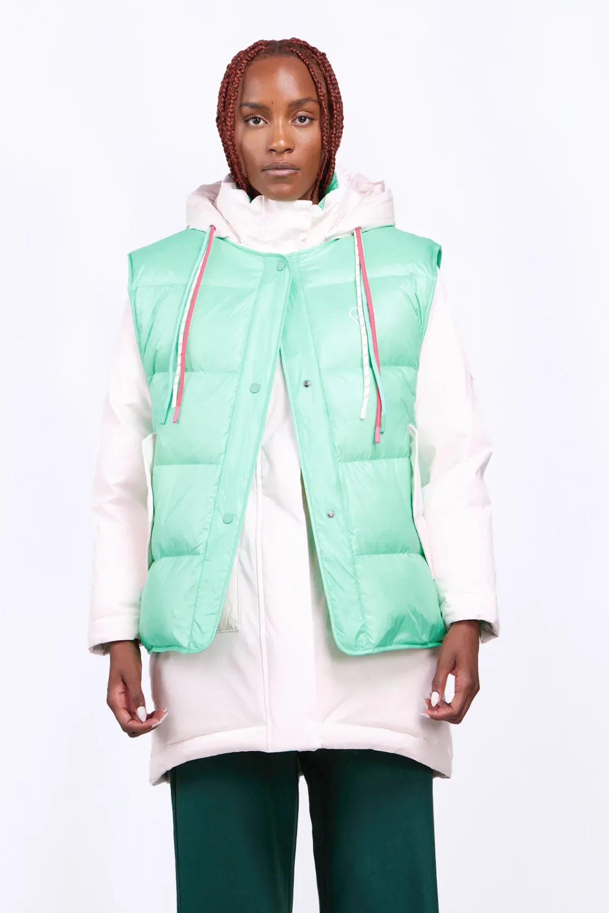 Doudounes Longues*Gertrude Parka Reversible 4 En 1 En Neoprene Tracy Blossom