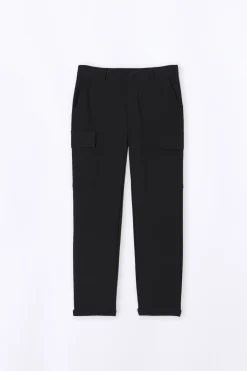 Pantalons*Gertrude Patalon Droit Coupe Cargo Daniel Black