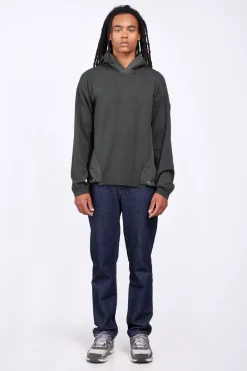 Pulls & Polos*Gertrude Pull A Capuche Bi-Matiere Nylon-Maille Yohan Kaki