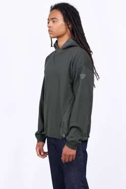 Pulls & Polos*Gertrude Pull A Capuche Bi-Matiere Nylon-Maille Yohan Kaki
