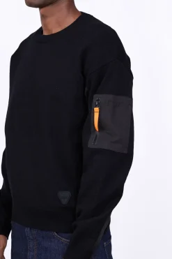 Pulls & Polos*Gertrude Pull Bombardier Bi-Matiere Aldo Black