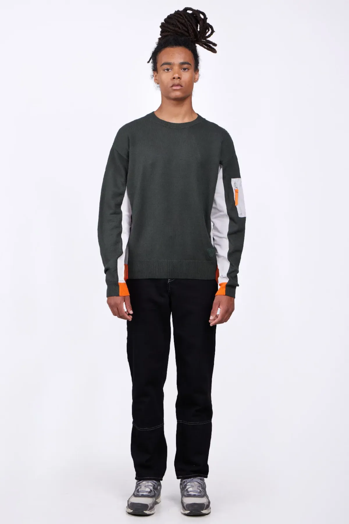 Pulls & Polos*Gertrude Pull Bombardier Bi-Matiere Aldo Kaki