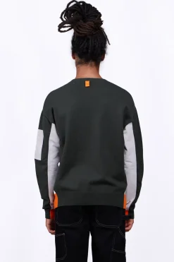 Pulls & Polos*Gertrude Pull Bombardier Bi-Matiere Aldo Kaki