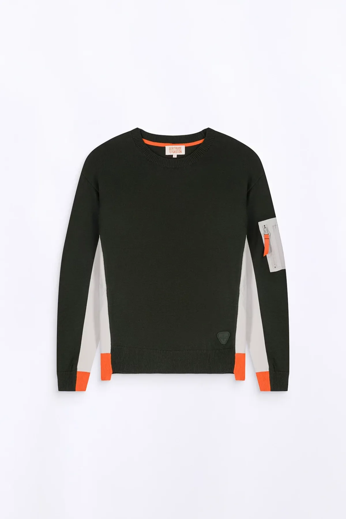 Pulls & Polos*Gertrude Pull Bombardier Bi-Matiere Aldo Kaki