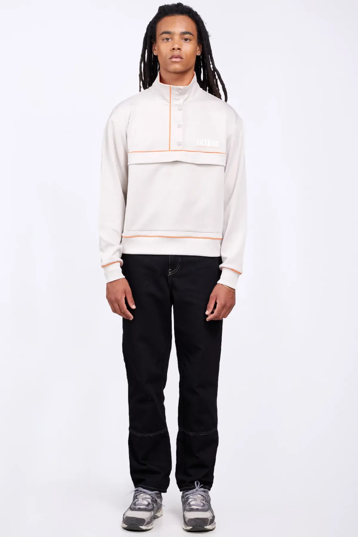 Pulls & Cardigans*Gertrude Pull Camionneur Col Zippe Guitou Ciment