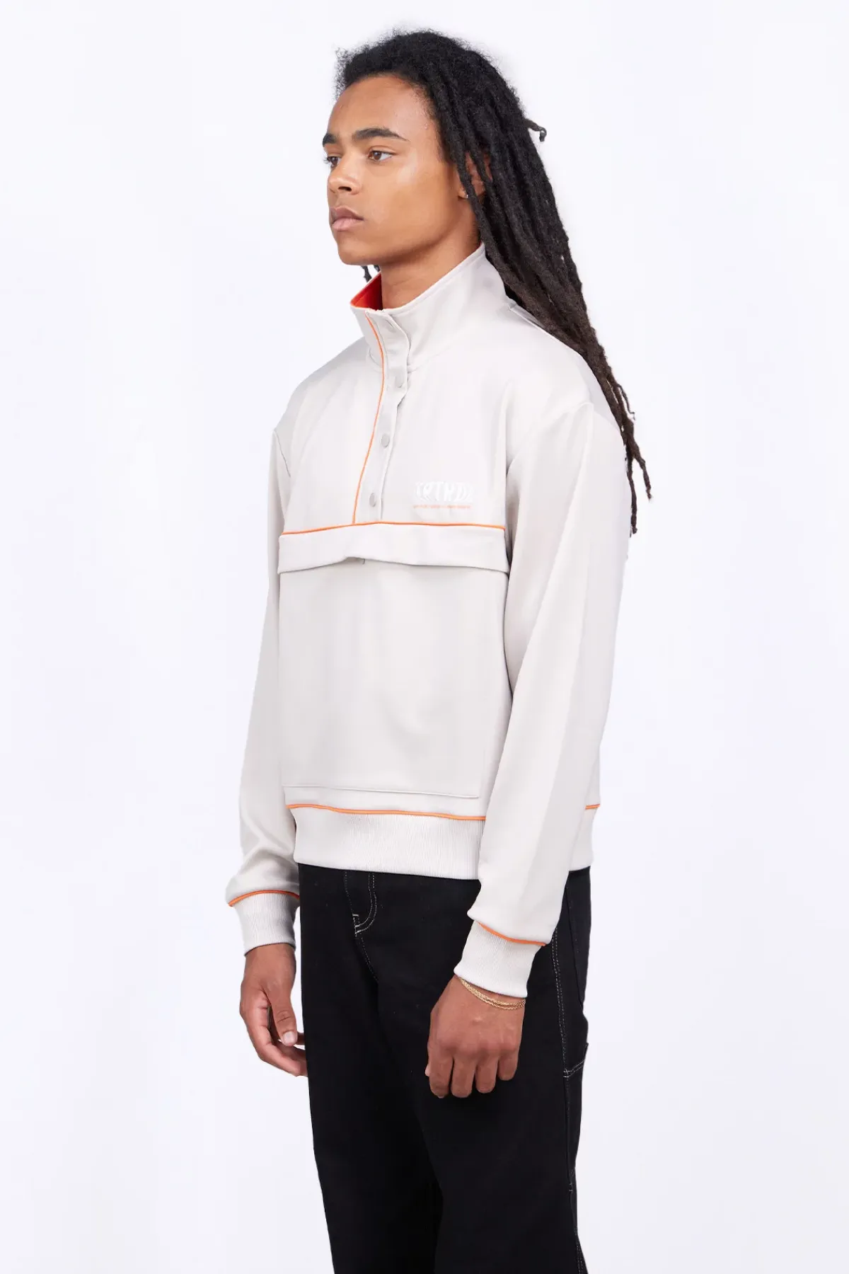 Pulls & Cardigans*Gertrude Pull Camionneur Col Zippe Guitou Ciment