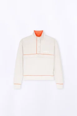 Pulls & Cardigans*Gertrude Pull Camionneur Col Zippe Guitou Ciment