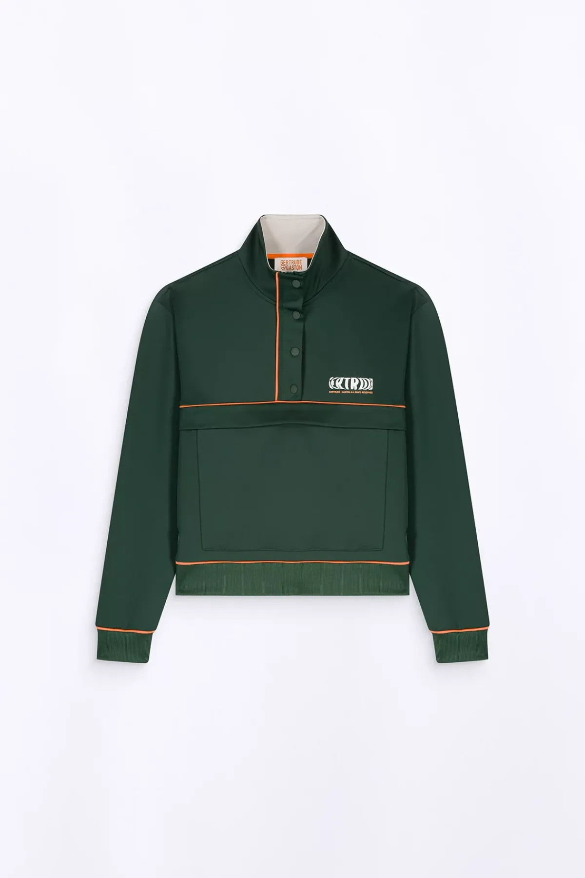 Pulls & Cardigans*Gertrude Pull Camionneur Col Zippe Guitou Dark Green
