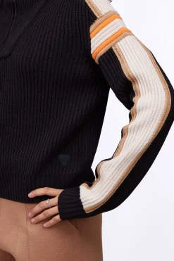 Pulls & Cardigans*Gertrude Pull Camionneur En Maille Perlee Agathe Black
