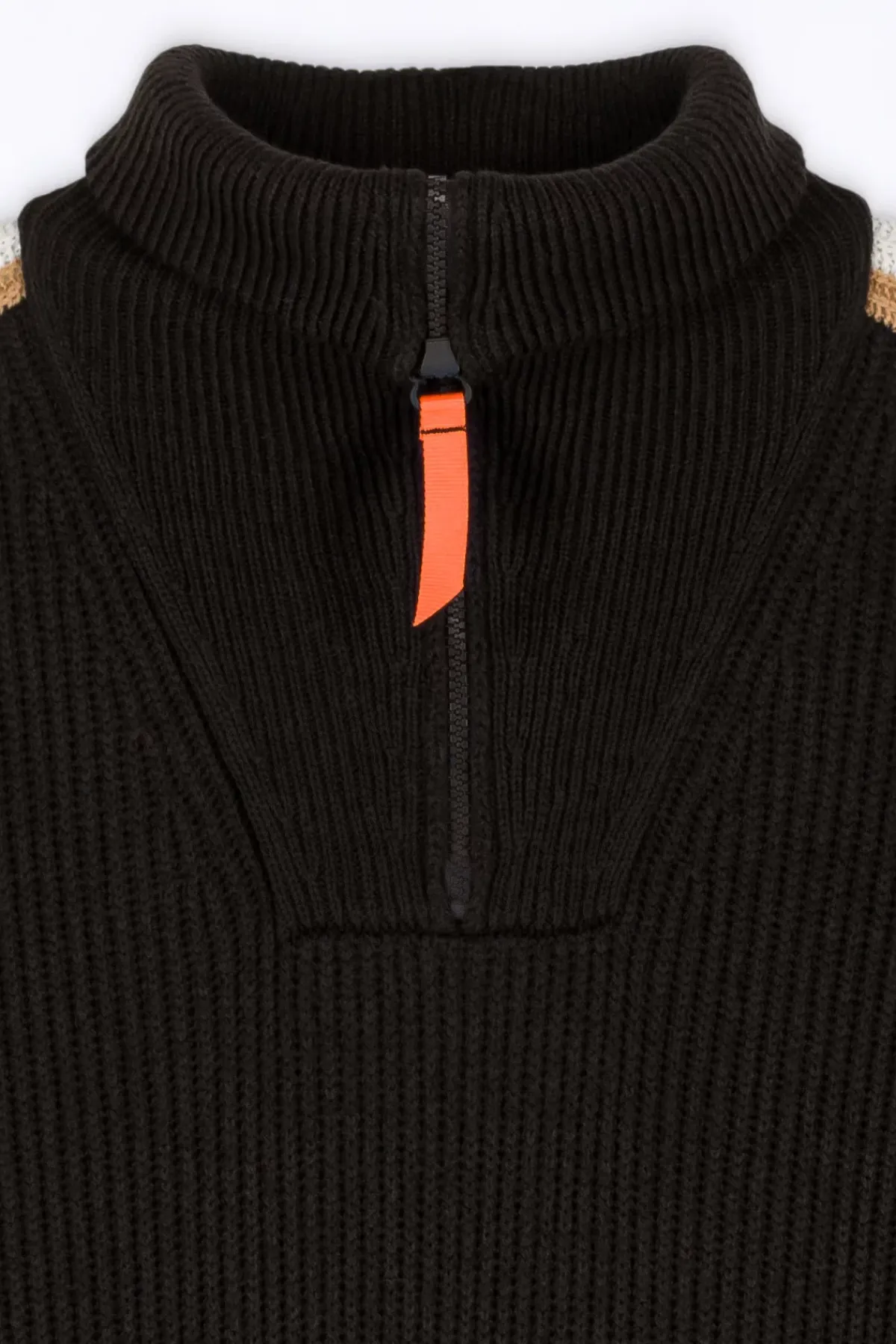 Pulls & Polos*Gertrude Pull Camionneur En Maille Perlee Bandes Contrastees Halfy Black