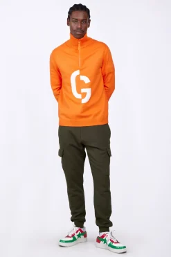 Pulls & Cardigans*Gertrude Pull Col Montant Zippe Lewis Orange
