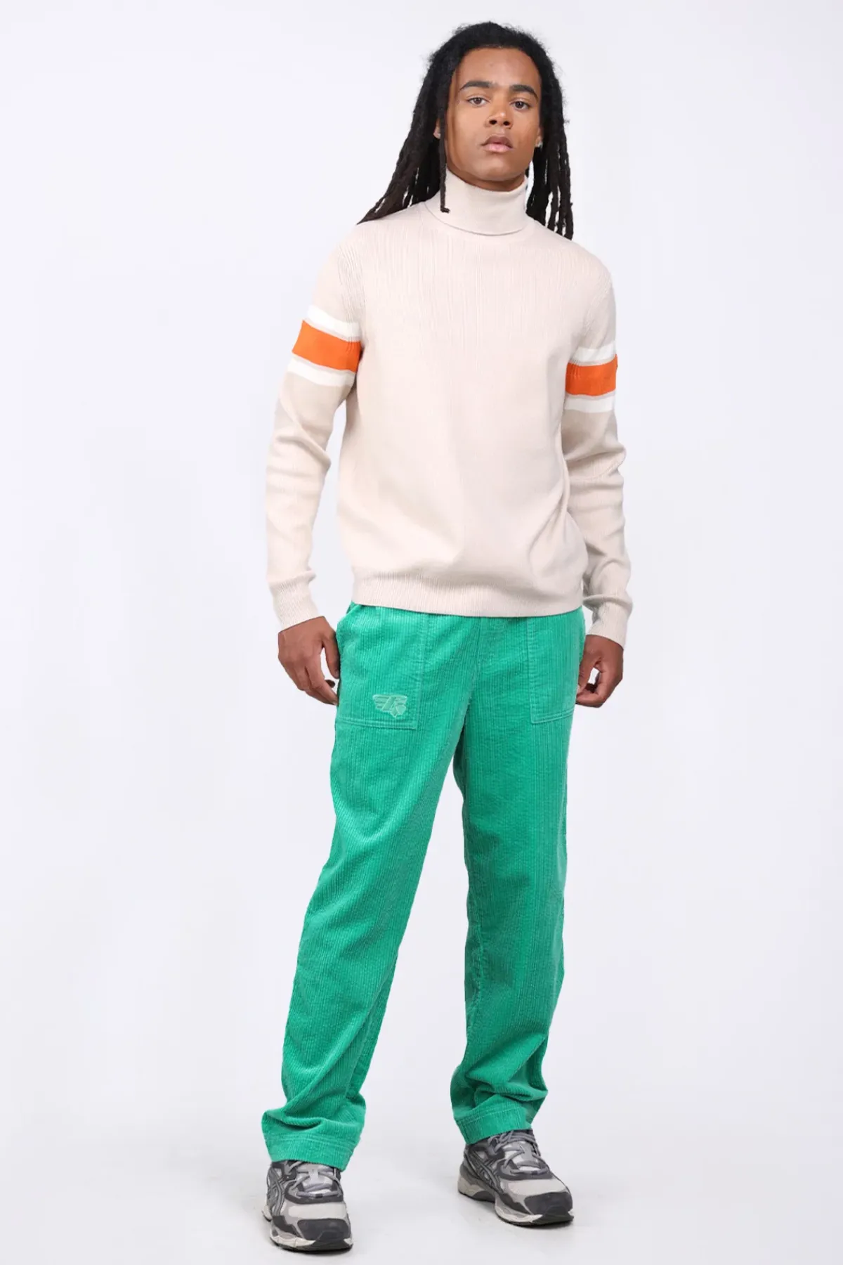 Pulls & Polos*Gertrude Pull Col Roule Bandes Contrastees Ellis Ecru