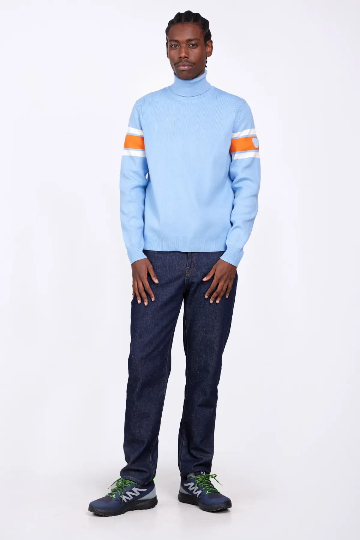 Pulls & Polos*Gertrude Pull Col Roule Bandes Contrastees Ellis Hortensia