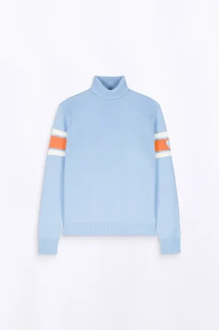 Pulls & Polos*Gertrude Pull Col Roule Bandes Contrastees Ellis Hortensia