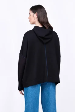 Pulls & Cardigans*Gertrude Pull En Maille A Capuche Bi-Matiere Antonia Black