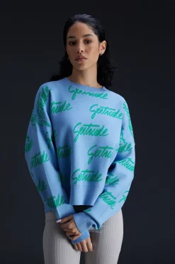 Pulls & Cardigans*Gertrude Pull En Maille Avec Motif Calligraphie Amalia Hortensia