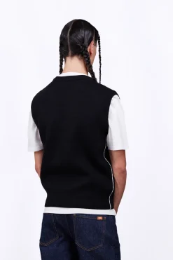 Pulls & Cardigans*Gertrude Pull En Maille Col V Sans Manches Alba Black