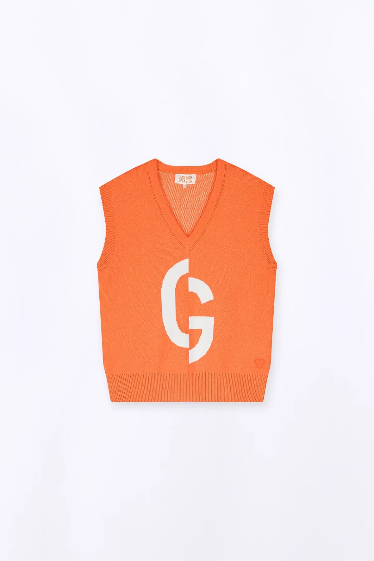 Pulls & Cardigans*Gertrude Pull En Maille Col V Sans Manches Alba Orange