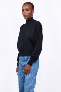 Pulls & Cardigans*Gertrude Pull En Maille Court Col Cheminee Anais Black