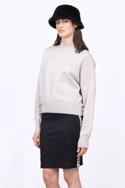 Pulls & Cardigans*Gertrude Pull En Maille Court Col Cheminee Anais Ciment