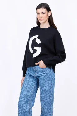 Pulls & Cardigans*Gertrude Pull En Maille Jacquard Ample Natalia Black