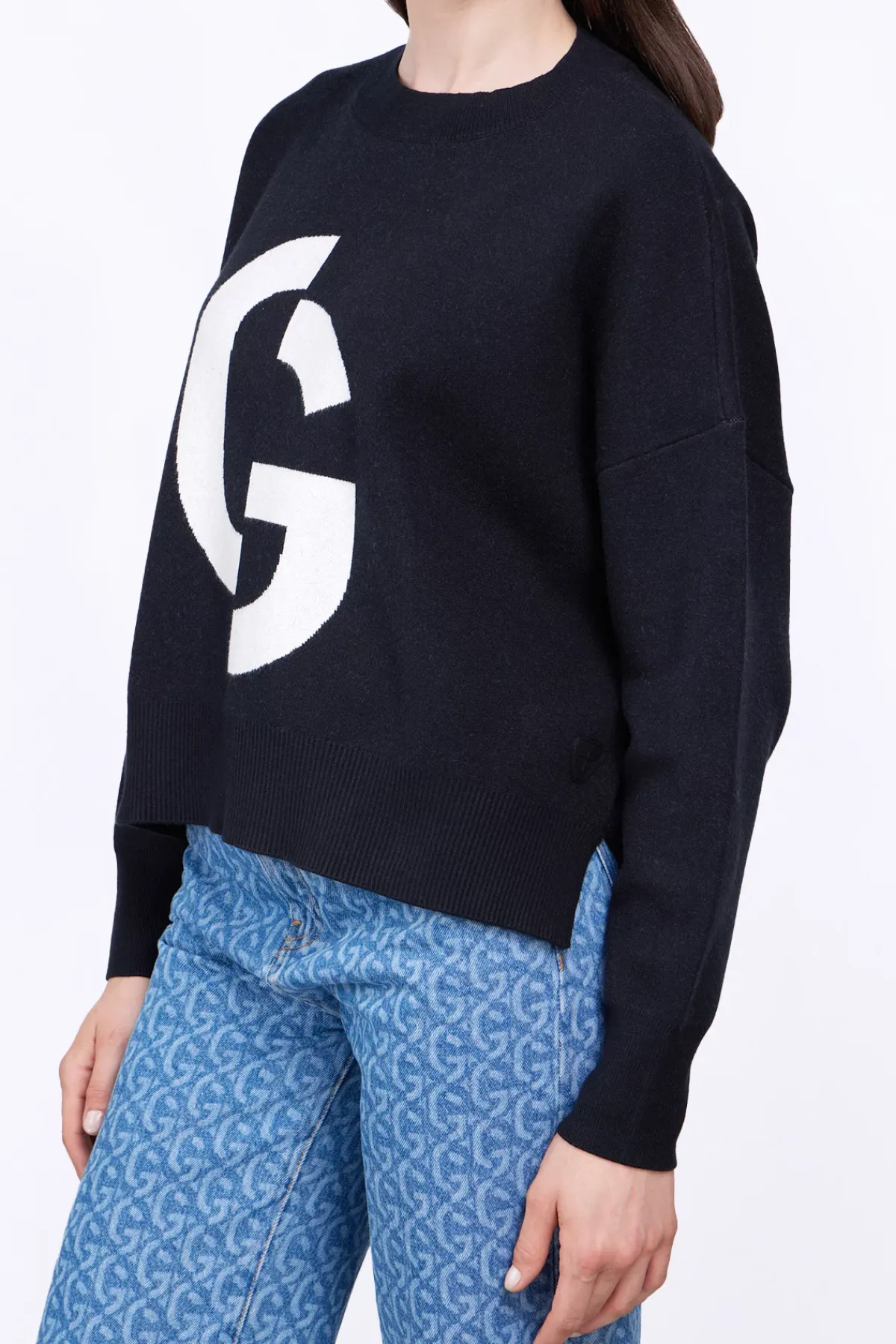 Pulls & Cardigans*Gertrude Pull En Maille Jacquard Ample Natalia Black