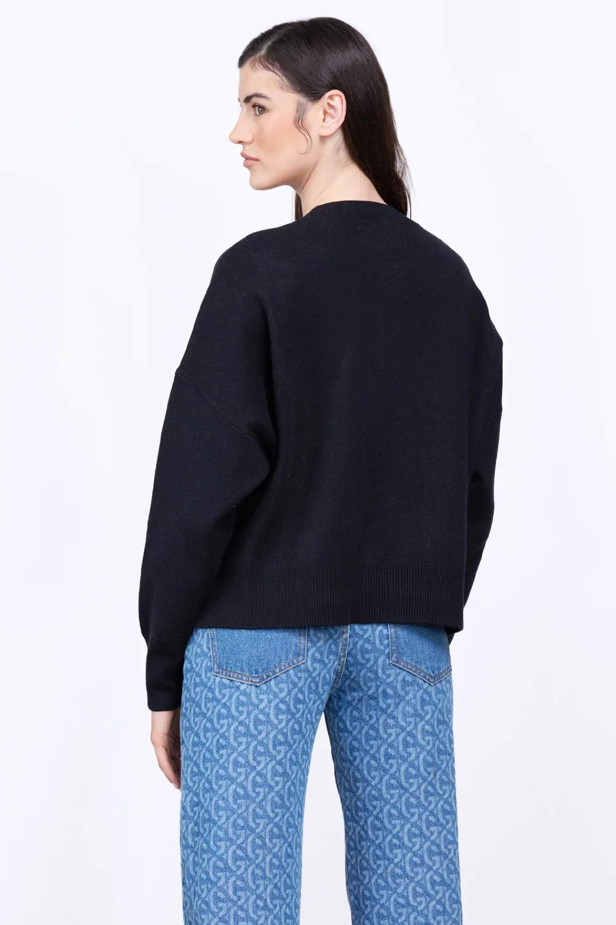 Pulls & Cardigans*Gertrude Pull En Maille Jacquard Ample Natalia Black