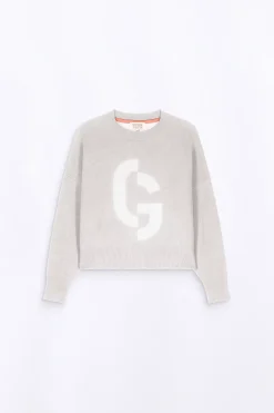 Pulls & Cardigans*Gertrude Pull En Maille Jacquard Ample Natalia Ciment