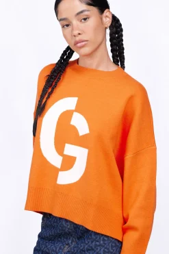 Pulls & Cardigans*Gertrude Pull En Maille Jacquard Ample Natalia Orange