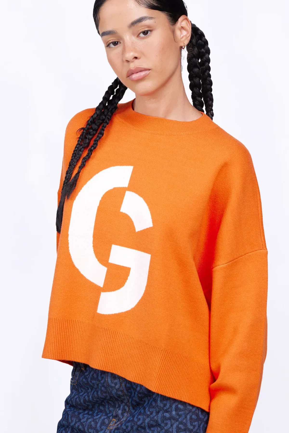 Pulls & Cardigans*Gertrude Pull En Maille Jacquard Ample Natalia Orange