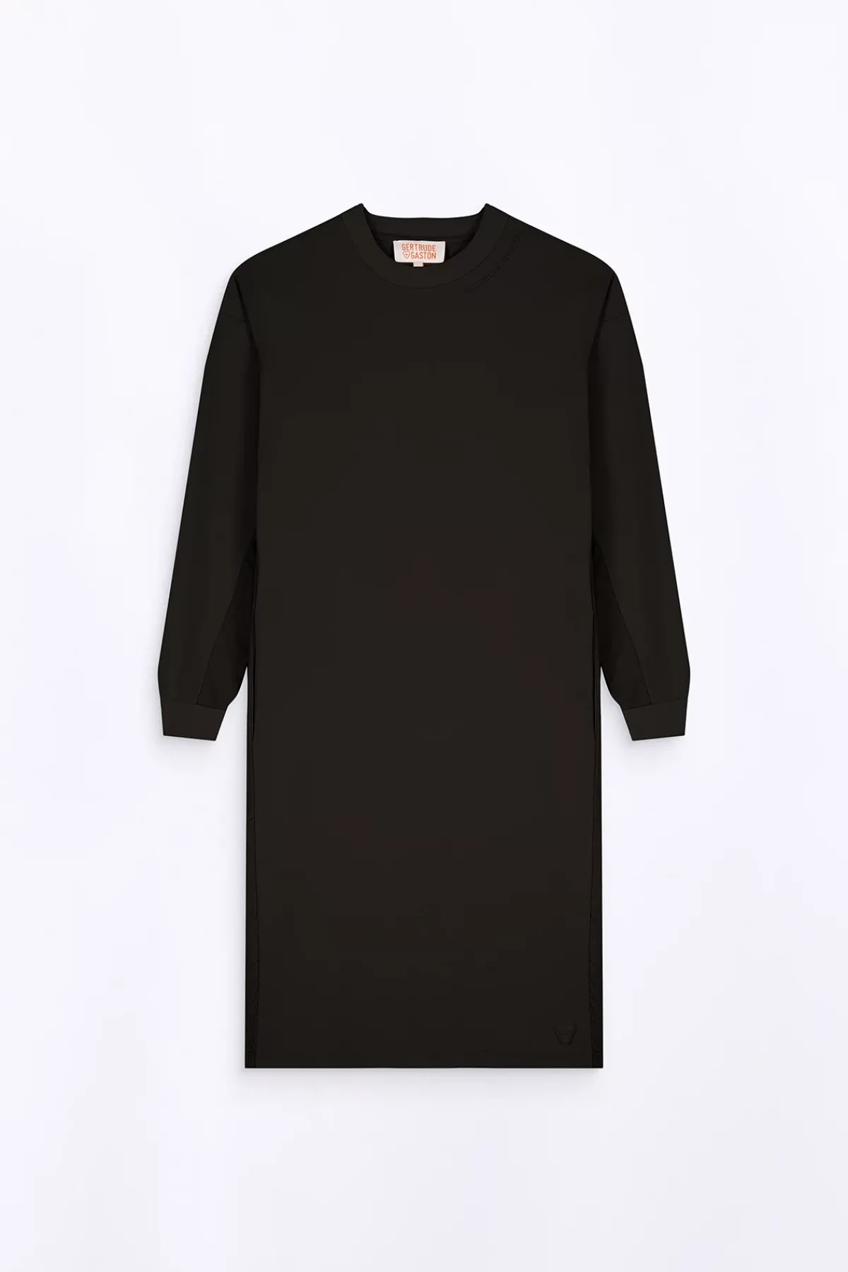 Robes & Jupes*Gertrude Robe Mi Longue Bi-Matiere Regine Black