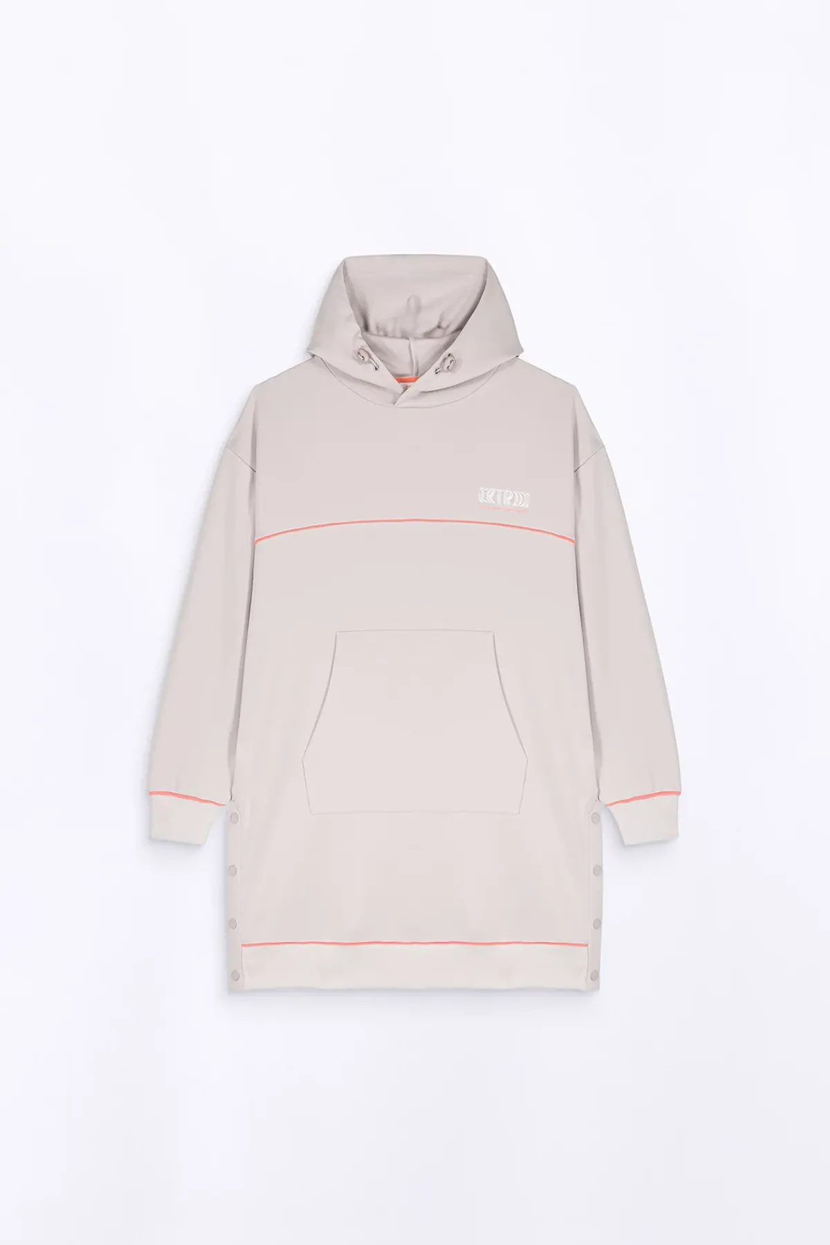 Robes & Jupes*Gertrude Robe-Sweat A Capuche Coupe Ample Gloria Ciment