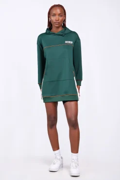 Robes & Jupes*Gertrude Robe-Sweat A Capuche Coupe Ample Gloria Dark Green