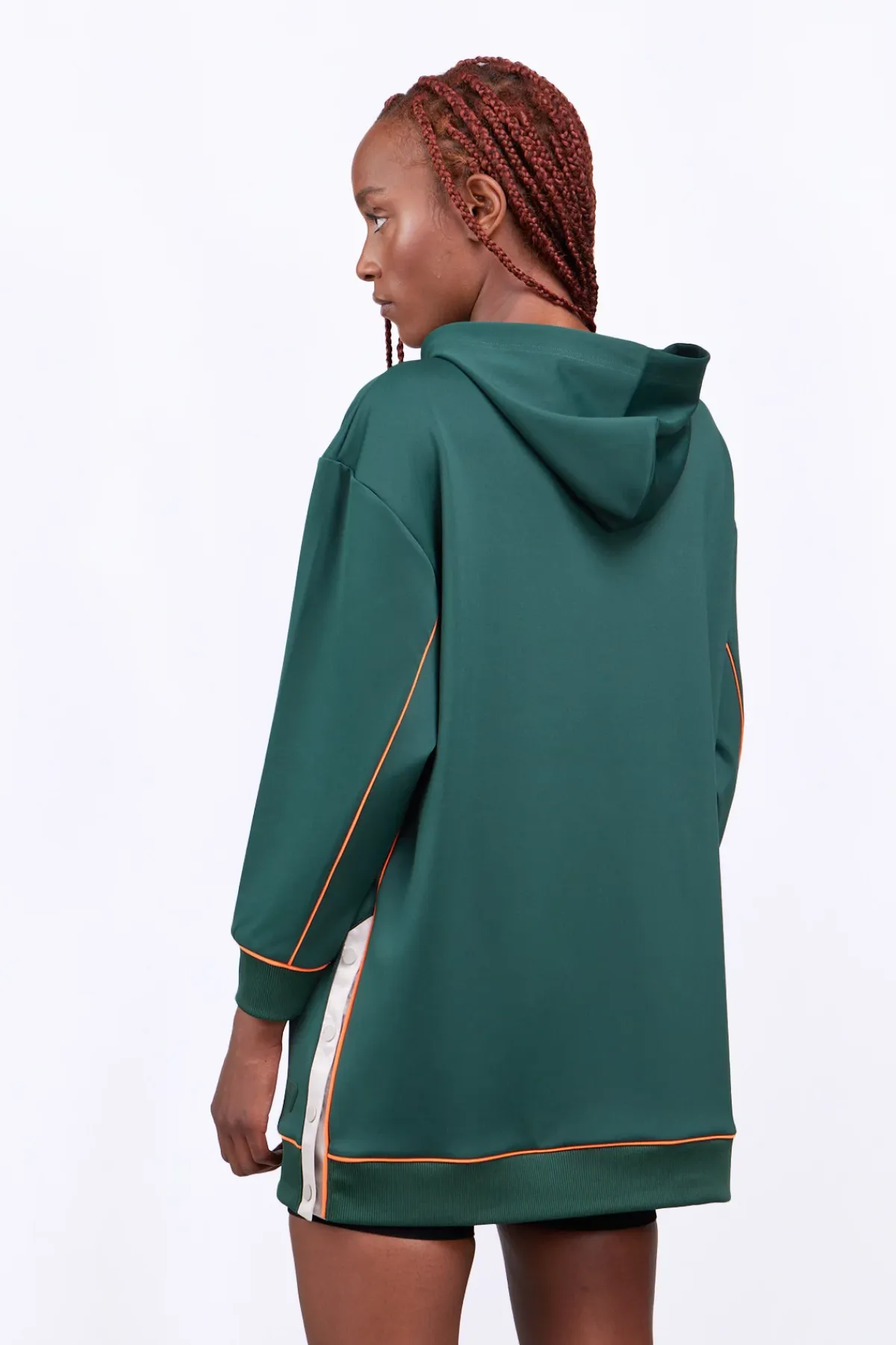 Robes & Jupes*Gertrude Robe-Sweat A Capuche Coupe Ample Gloria Dark Green