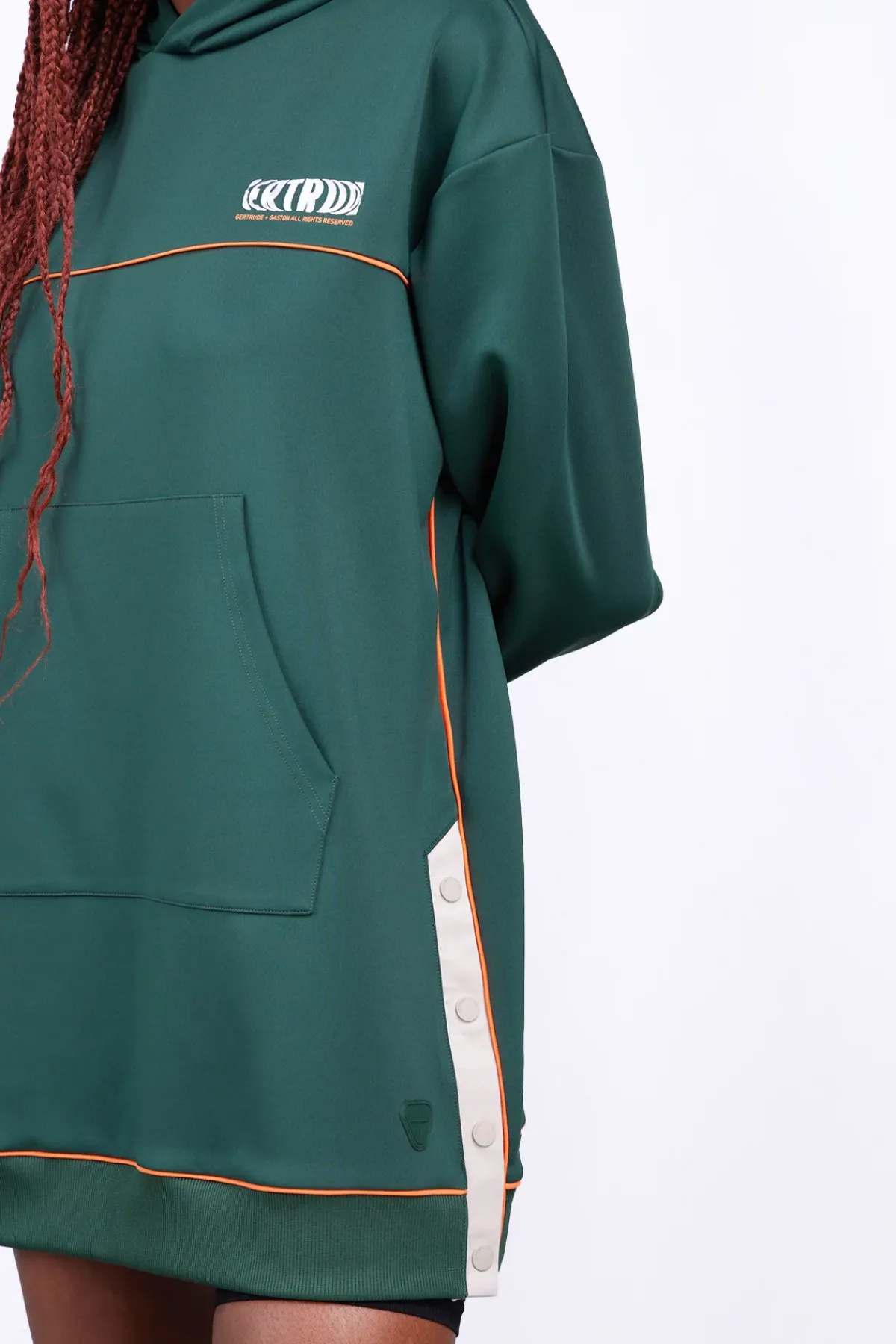 Robes & Jupes*Gertrude Robe-Sweat A Capuche Coupe Ample Gloria Dark Green