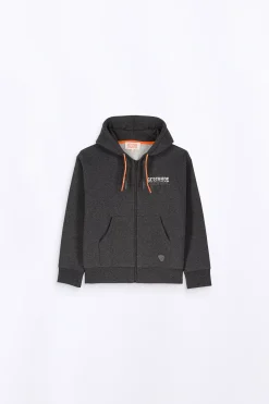 Sweatshirts & Hoodies*Gertrude Sweat A Capuche Avec Fermeture Zippee Little Paul Charcoal Chine