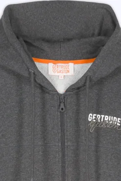 Sweatshirts & Hoodies*Gertrude Sweat A Capuche Cropped Amina Charcoal Chine