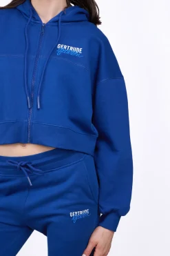 Sweatshirts & Hoodies*Gertrude Sweat A Capuche Cropped Amina Worker Blue