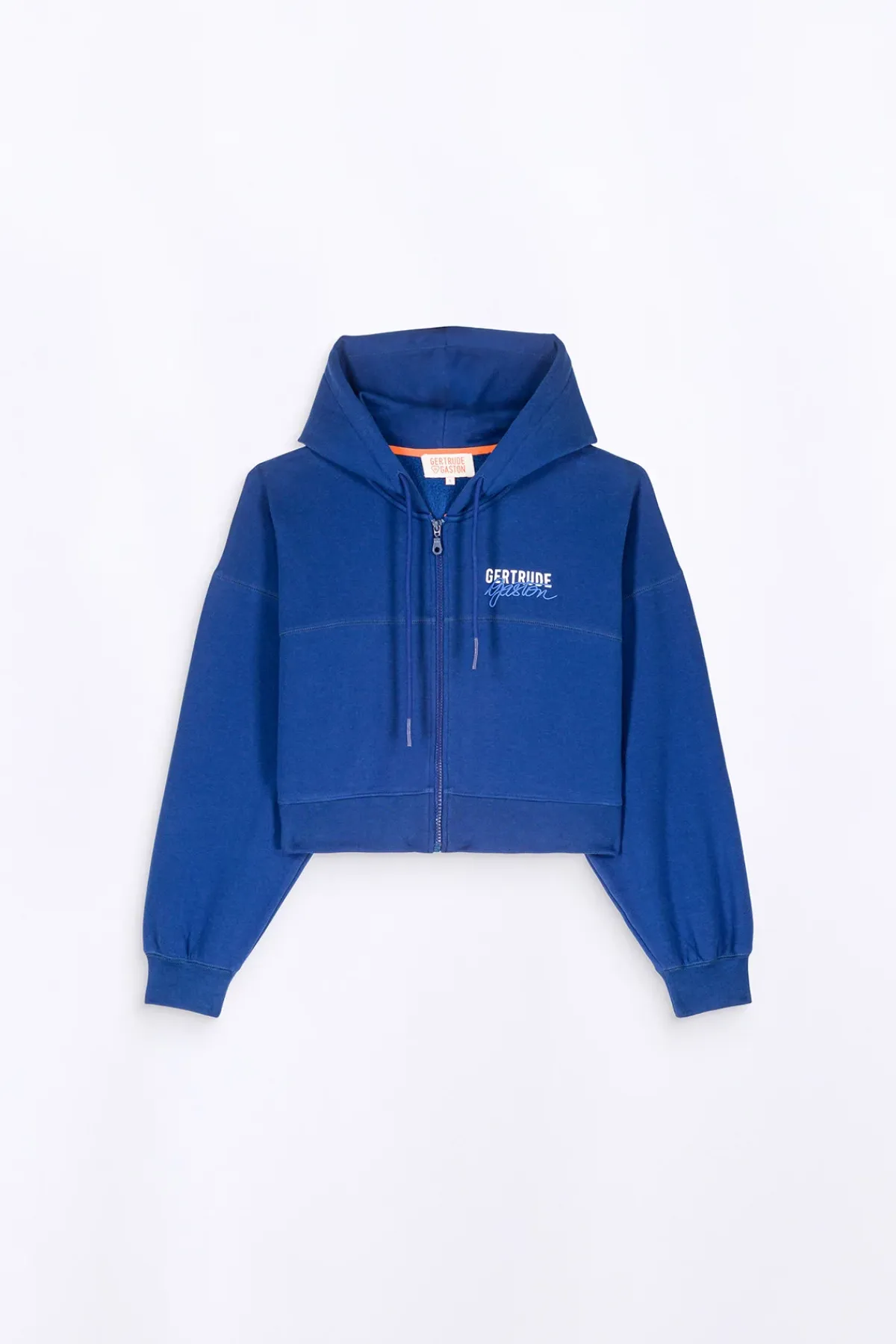 Sweatshirts & Hoodies*Gertrude Sweat A Capuche Cropped Amina Worker Blue